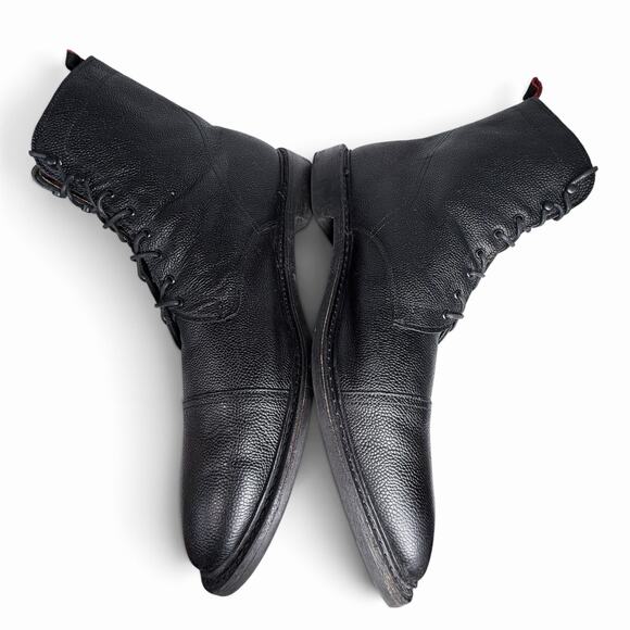 Allen Edmonds First Avenue Lace Up Boots Mens Sz 15 Black Pebbled Leather USA main image 4
